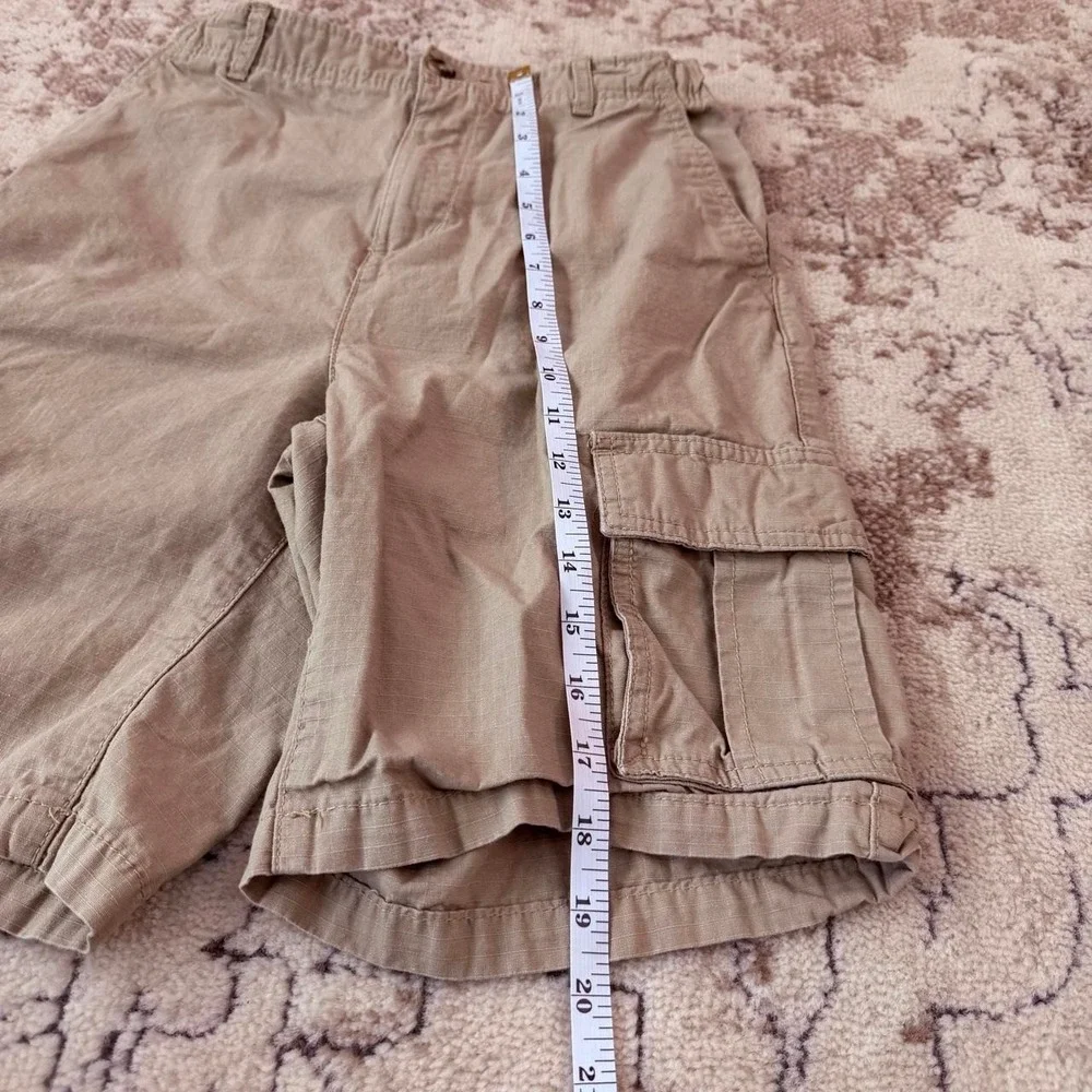 Old Navy Boys Khaki Ripstop Cargo Shorts Size 14 Y2K Utility
